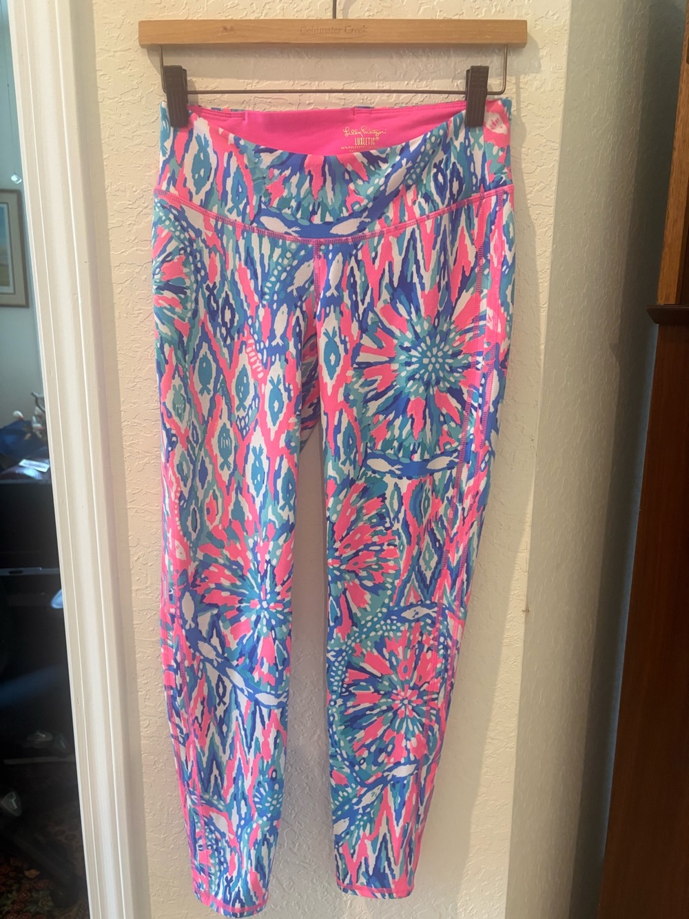 Lilly Pulitzer Pink, Blue & White Printed Leggings